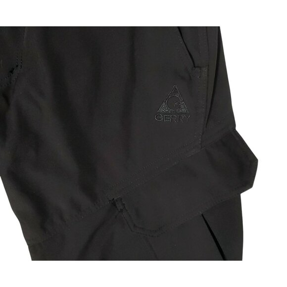 Gerry Snowboard Pants Snow Ski Black Fleece Lined Gaiters Cargo Stretch Mens M - Picture 13 of 15